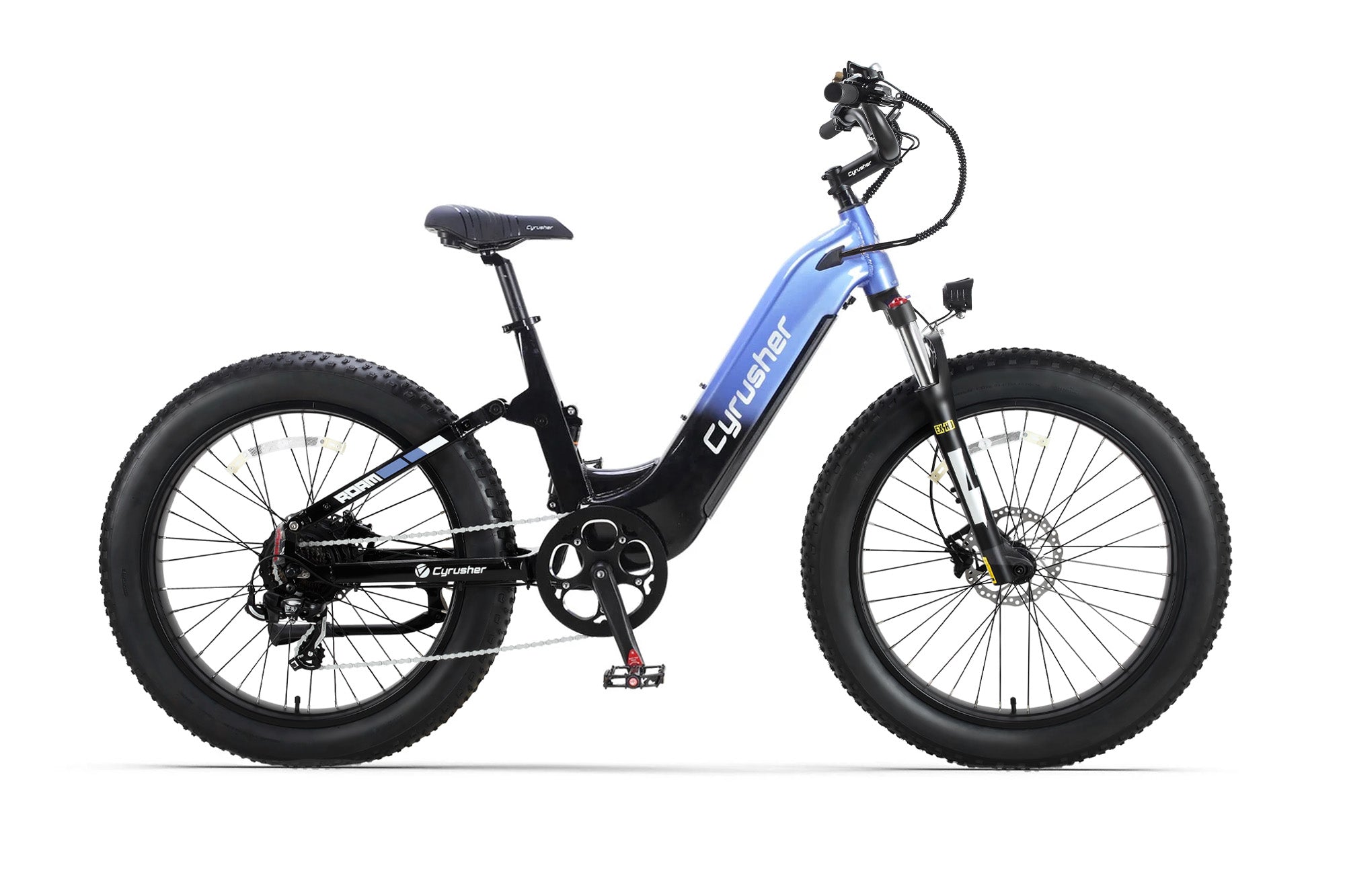 Cyrusher Roam Step-Through Full-Suspension Electric Bike for Effortless, All-Terrain Rides