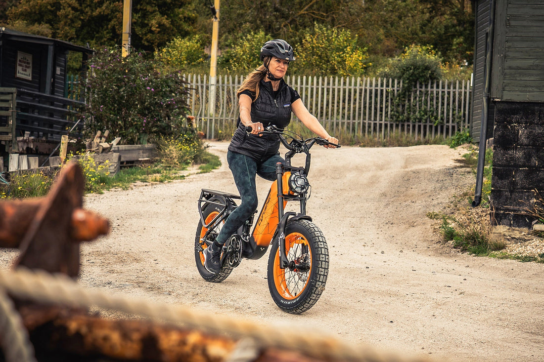 Step-through electric bike for commuting and recreational riding