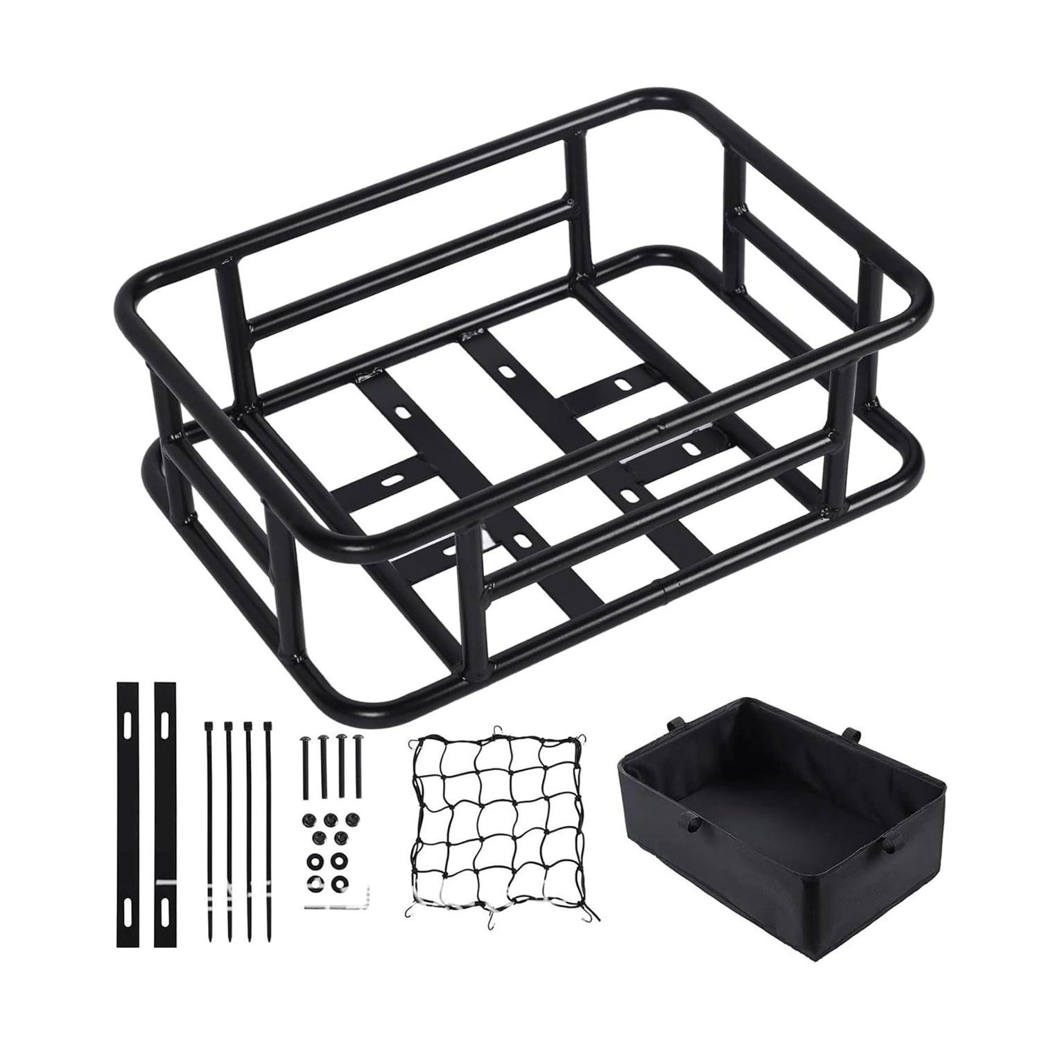 Vanpowers Bicycle Rear Rack Basket for Luggage E-Bikes - Practical and Durable Bicycle Rack Basket