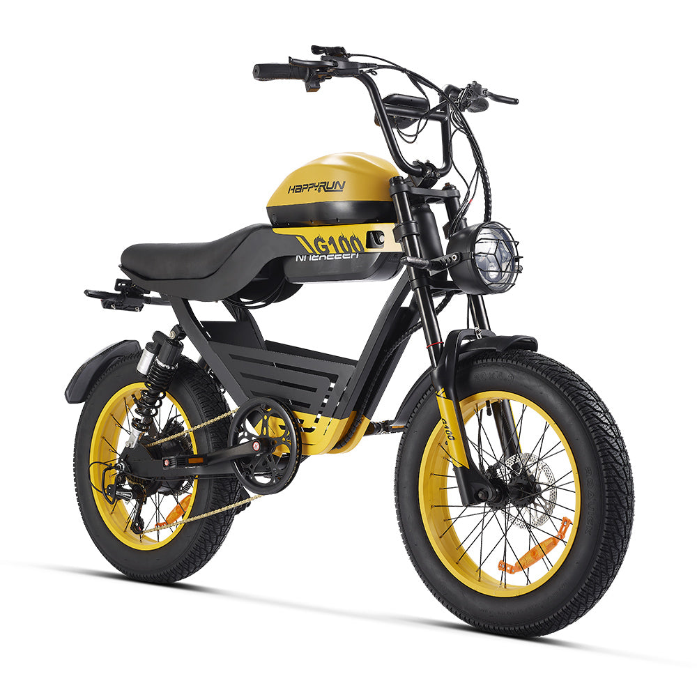 HappyRun G100 Electric Bicycle with 2000W Dual Battery for Long-lasting Range