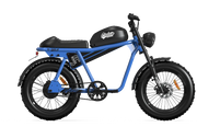 Qiolor Tiger JR retro fat tire e-bike in Blue, side view