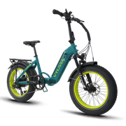 Vtuvia SX20 folding e-bike in Teal Blue, angled view
