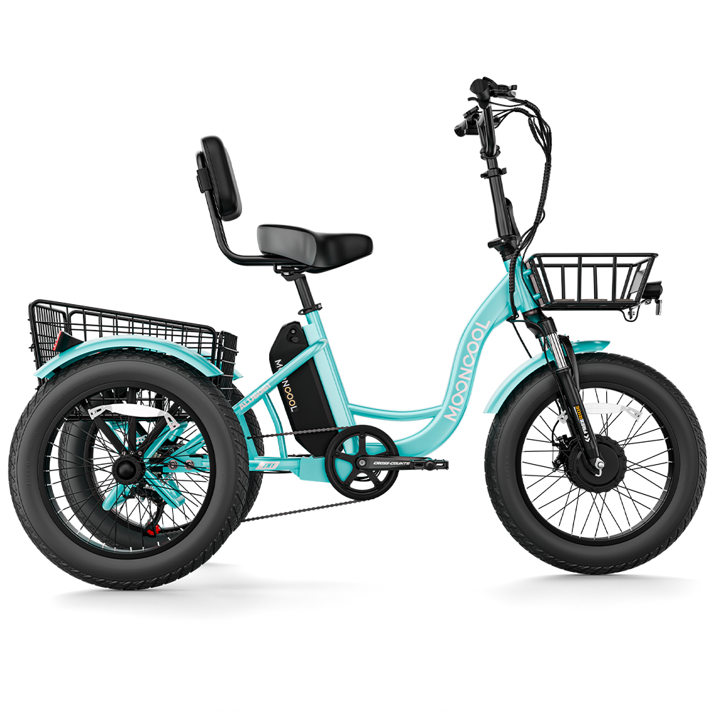 Electric tricycle with wide tires TK1 for optimal comfort and power