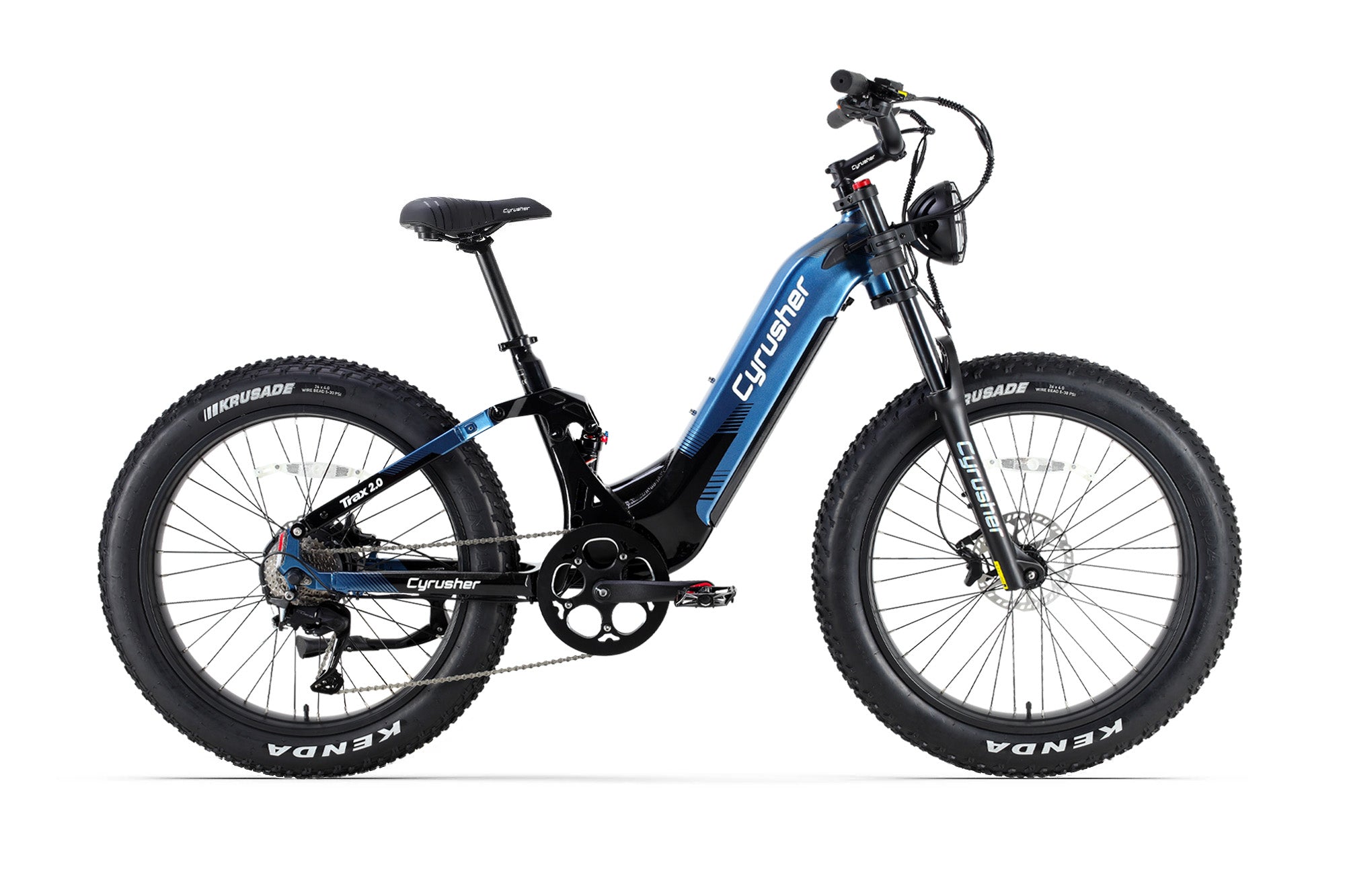 Cyrusher Trax 2.0 Step-Thru Full-Suspension E-Bike for All-Terrain Adventures