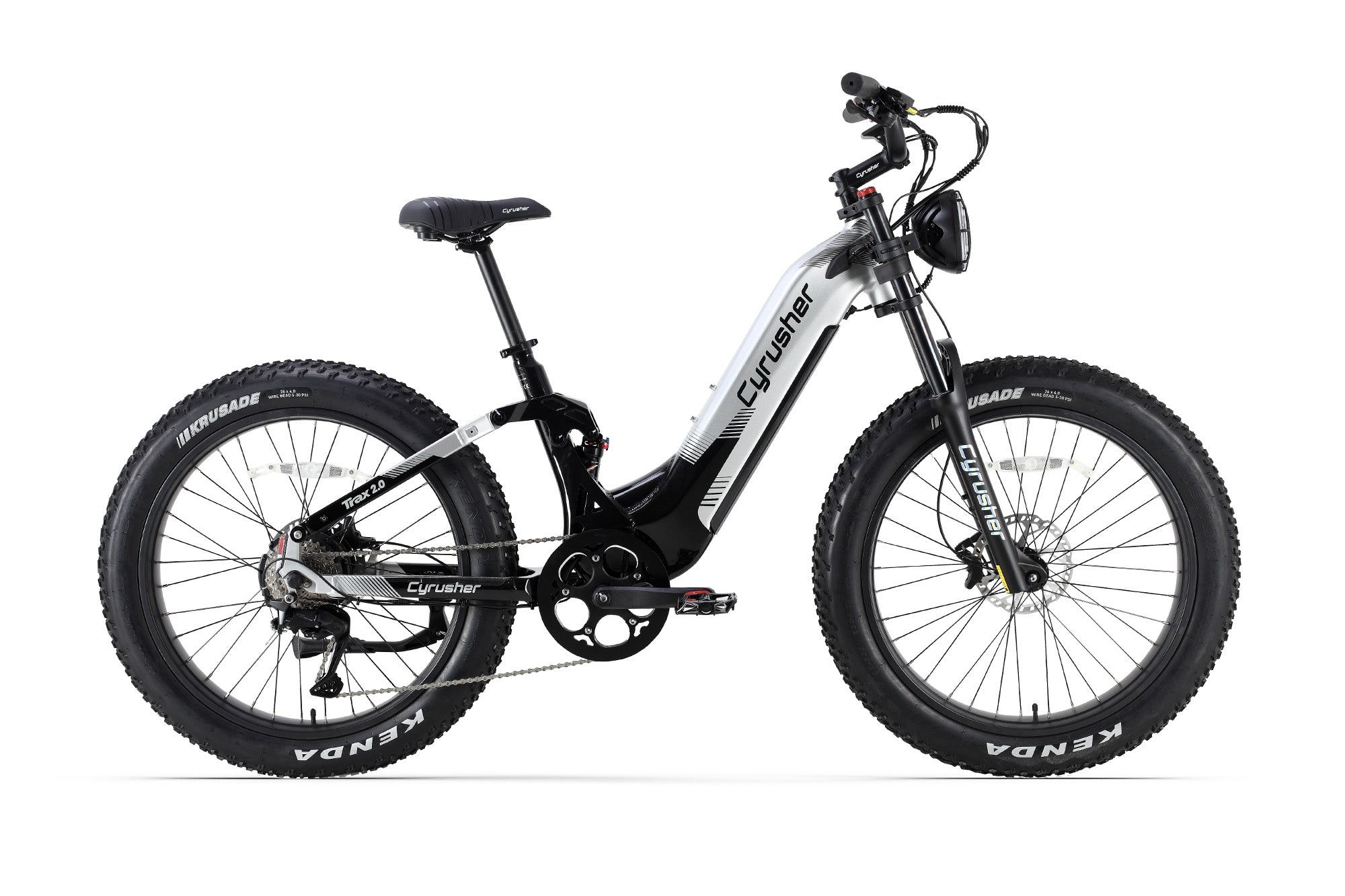 Cyrusher Trax 2.0 Step-Thru Full-Suspension E-Bike for All-Terrain Adventures