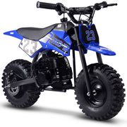 MotoTec Big Supermoto 50cc 2-Stroke Kids Dirt Bike Blue