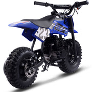 MotoTec Big Supermoto 50cc 2-Stroke Kids Dirt Bike Blue
