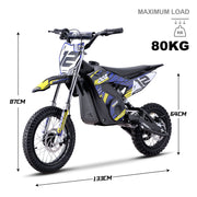 MotoTec 36v 1000w (HP112E) Electric Dirt Bike Blue
