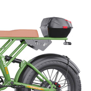 Electric bike saddle with elegant and practical rear trunk