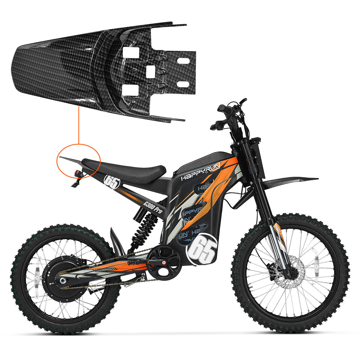 G300 Pro Dirt Bike - Rear Wing Guard with Deflector for Ultimate Protection