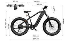 HOVSCO™ HovAlpha 26" Fat Tire Electric Bike