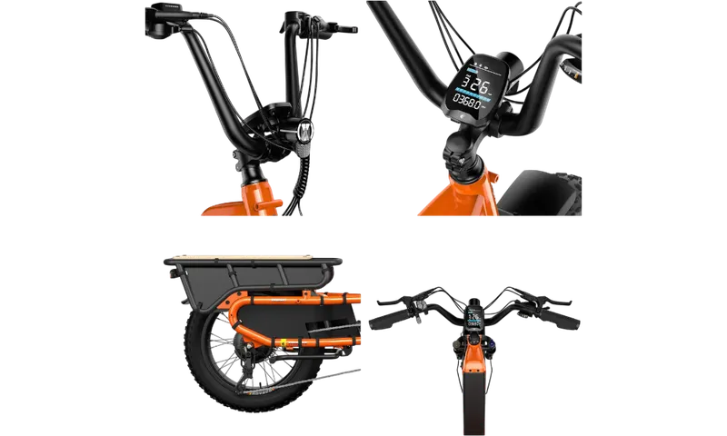 HOVSCO™ HovCart 20“ Step-Thru Electric Fat Tire Cargo Bike