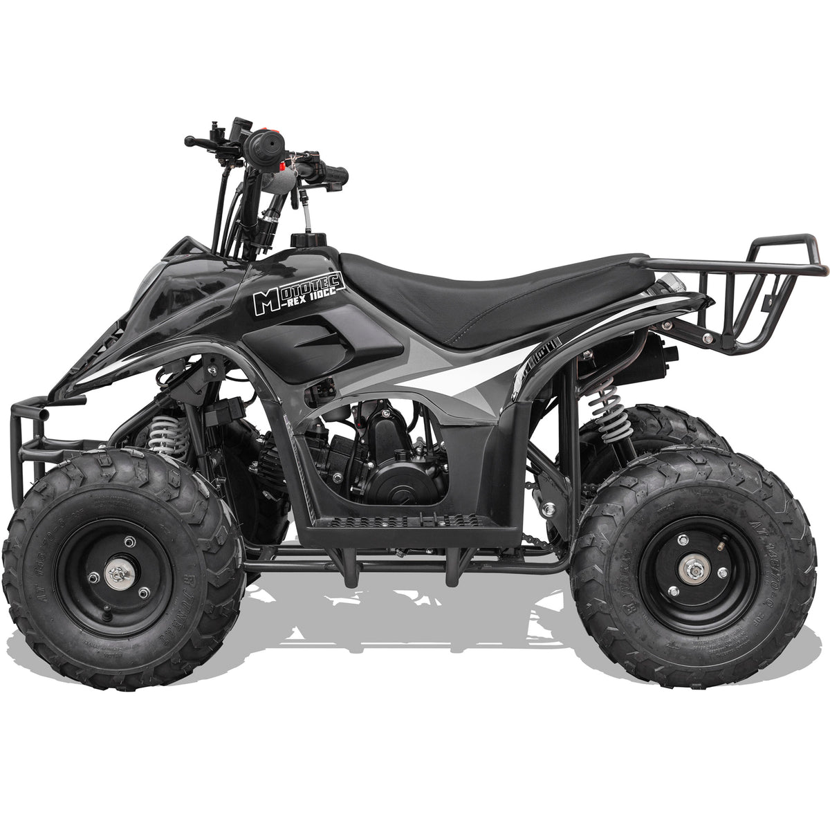MotoTec Rex 110cc 4-Stroke Kids Gas ATV Black