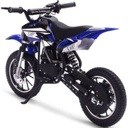 MotoTec Big Alien 50cc 2-Stroke Kids Gas Dirt Bike Blue