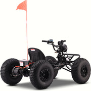 MotoTec Vibe 48v 3000w Electric Go Kart Full Suspension Black