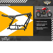 MotoTec Trailcross 200cc 4-Stroke Gas Mini Bike Grey