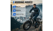 TST® R002 20'' 1500W Full Suspension Moped-style Electric Bike