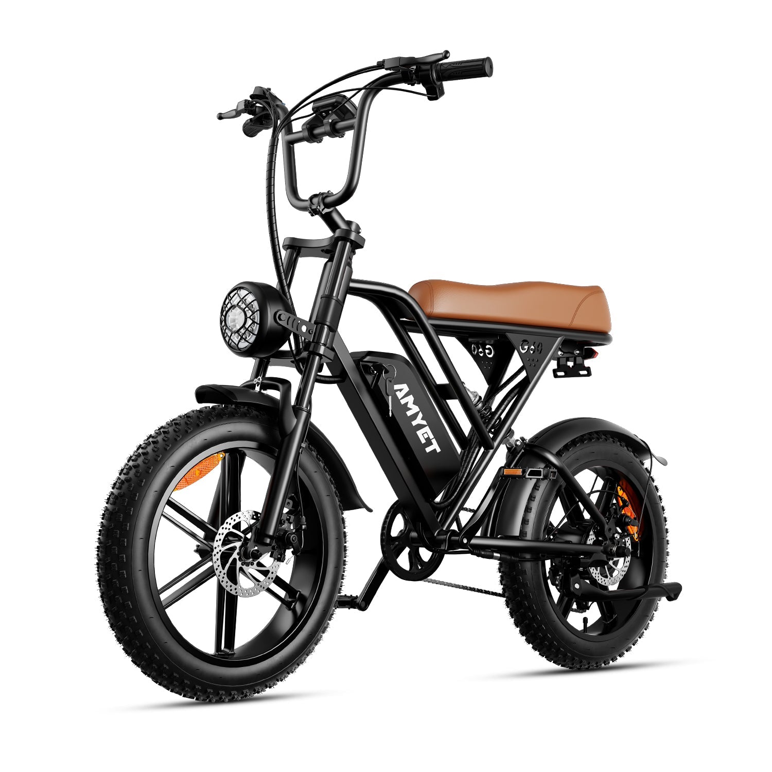 AMYET V9-G60 1000W 20Ah Electric Bicycle - Stylish Brown Tone Design
