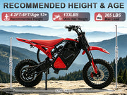 BUFFSEEK R01 size guide: recommended rider height 4.2 ft to 6 ft, age 13+