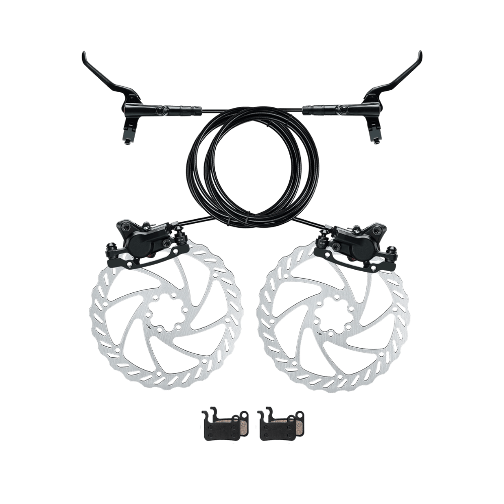 Hydraulic Brake Set for eBike Freego with Lever, Caliper, Disc, and 2 Pads for Superior Braking Performance