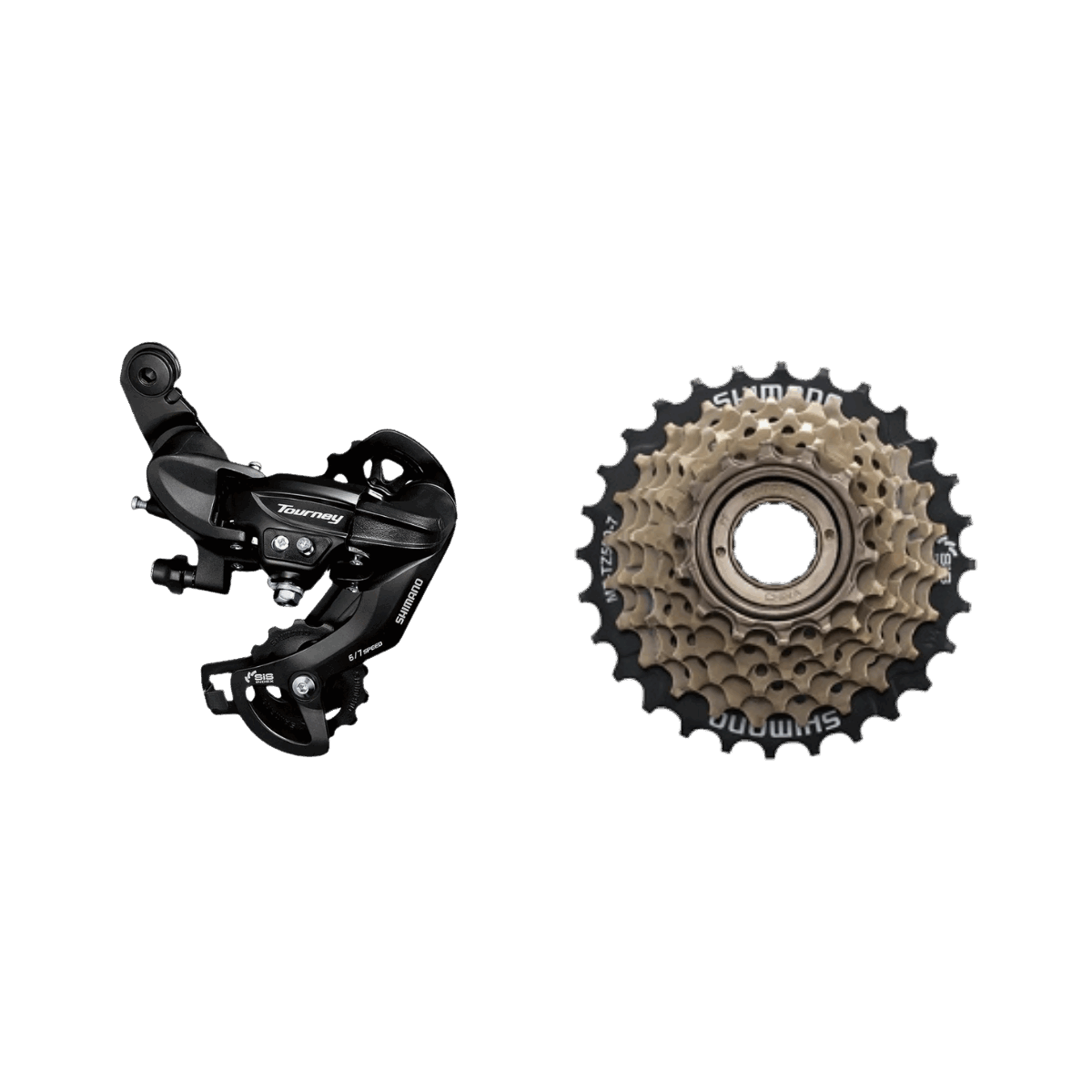 Shimano 7-Speed Drive Kit for eBike Freego with Rear Derailleur and Freewheel