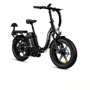 Rattan LF Ultra black folding electric bike front three-quarter view