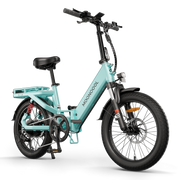 Mooncool POP Folding Electric Bike Cyan Green alternate view