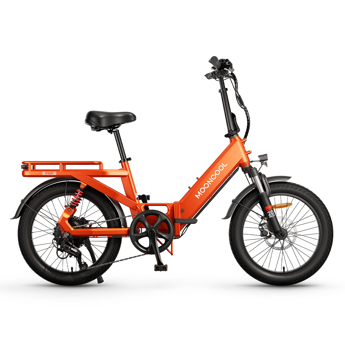 Mooncool POP Folding Electric Bike in Vibrant Orange