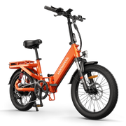 Mooncool POP Folding Electric Bike Vibrant Orange alternate view