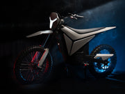Y-VOLT Surge V white electric dirt bike studio view